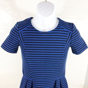 Madewell Blue&Black Striped Gallerist Ponte Dress